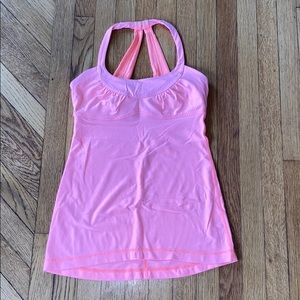 Lululemon Scoop Me Up II tank 4 pop orange